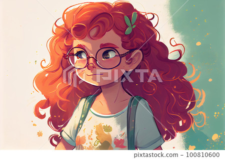 Professorhead A Stunning Red Head Girl Short Woolen Curly Hair 1 Art Print  by PROFESSORHEAD - Fy