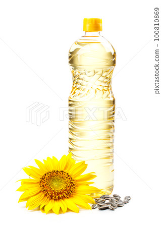 Bottle of sunflower oil Bottle of sunflower oil 100810869