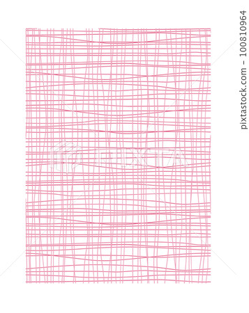 Hand drawn pink line art. Freehand grid vector outline texture. Female interior poster. Abstract threads vector background. Hand drawn pink line art. Freehand grid vector outline texture. Female interior poster. Abstract threads vector background. 100810964