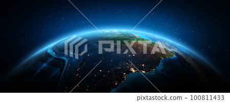 Chile, Argentina, Brazil at night Chile, Argentina, Brazil at night 100811433