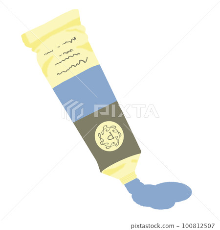 Acrylic paint [cyan, simple, no line] 100812507