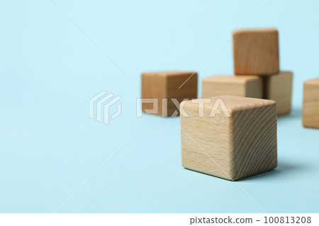 Blank wooden cubes for different concepts, space for text Blank wooden cubes for different concepts, space for text 100813208