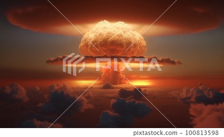 Nuclear explosion above the clouds 100813598