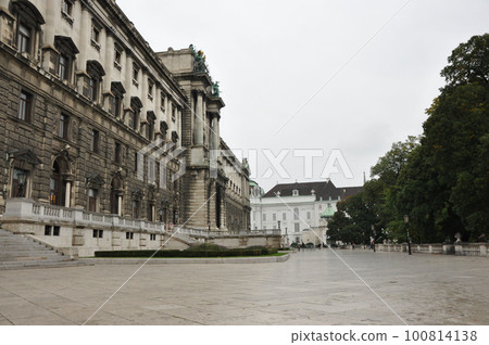 Historic building of the Austrian National Library in Vienna, Austria 100814138