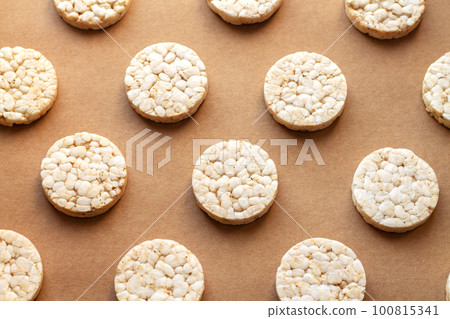 Healthy diet puffed rice cake pattern Healthy diet puffed rice cake pattern 100815341