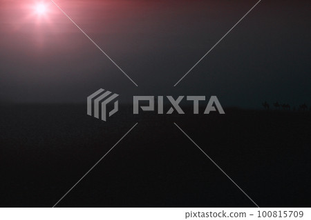 desert at sunset desert at sunset 100815709