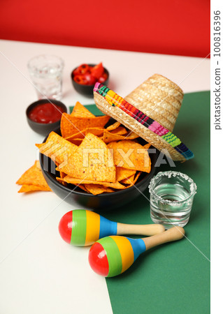 Concept of Mexico food, Mexico cuisine snack and drink Concept of Mexico food, Mexico cuisine snack and drink 100816396