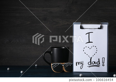 Happy Father's day, composition for Father's day, space for text 100816454