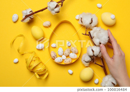 Concept of Easter, Happy Easter holidays concept 100816484