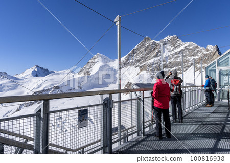 View from the Sphinx Observatory in Jungfraujoch, Switzerland 100816938