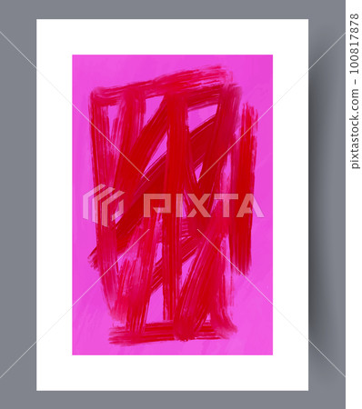 Abstract smears bohemian lines wall art print 100817878