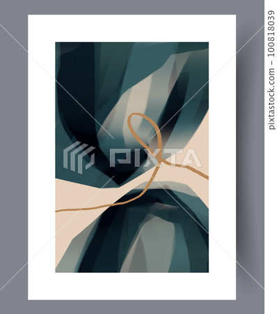 Abstract shapes elegant postmodernism wall art print Abstract shapes elegant postmodernism wall art print 100818039