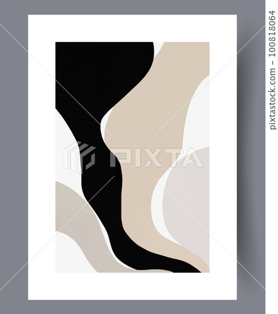 Abstract shapes simple picture wall art print 100818064