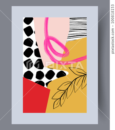 Abstract forms bright imagination wall art print 100818153