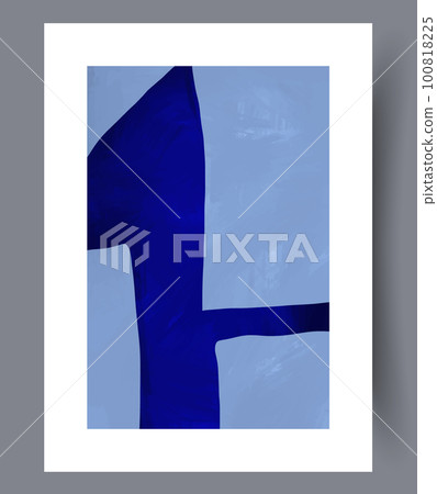 Abstract figure blue postmodernism wall art print Abstract figure blue postmodernism wall art print 100818225