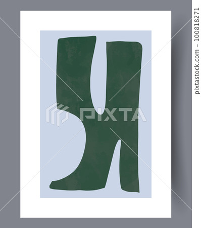 Abstract form bohemian element wall art print 100818271