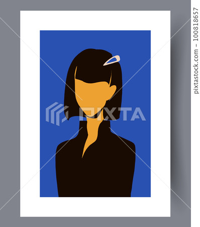 Portrait woman strict girl wall art print Portrait woman strict girl wall art print 100818657