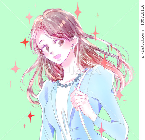 The image of a shining woman Business person 100819116