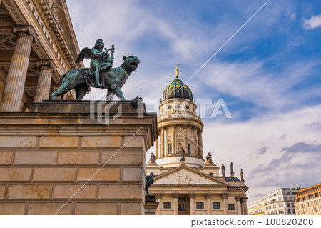 Berlin Germany, city skyline at Gendarmenmarkt Square 100820200