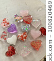 colorful heart made of resin 100820469