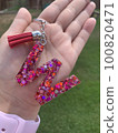 I put a resin key holder on my hand 100820471