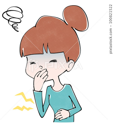 一個患有食物中毒的女人 一個患有食物中毒的女人 100821522
