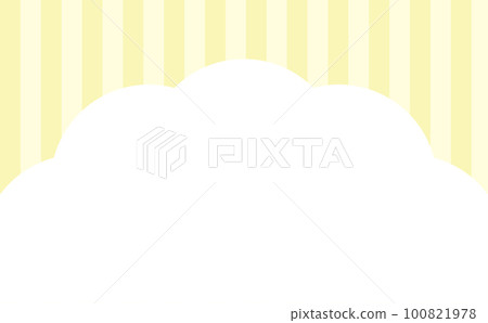 Cute frame with stripes and clouds Yellow Cute frame with stripes and clouds Yellow 100821978