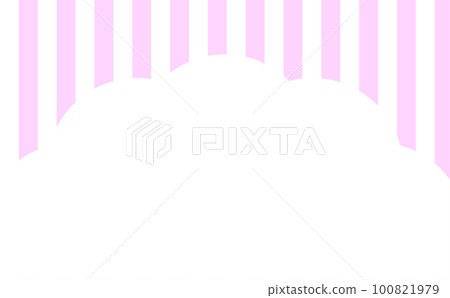 Cute frame of stripes and clouds Pink 100821979