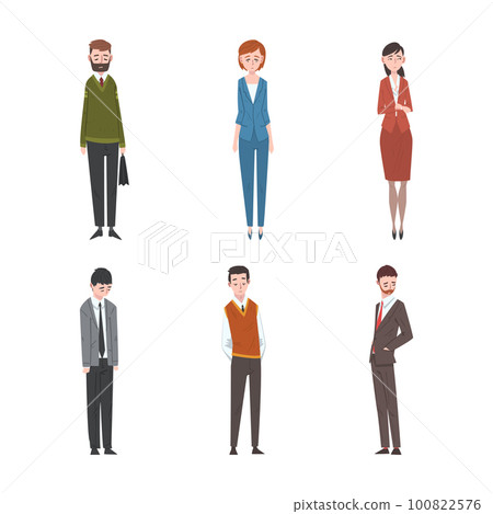 Sad and Frustrated Business People Character or Unhappy Office Worker Standing with Hang Head Vector Set Sad and Frustrated Business People Character or Unhappy Office Worker Standing with Hang Head Vector Set 100822576