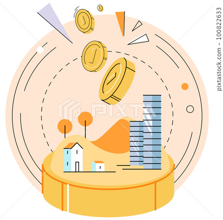 Income from sale or rental of real estate, capital investment. Start earn money. Financial success Income from sale or rental of real estate, capital investment. Start earn money. Financial success 100822633