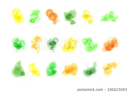 Abstract eco organic natural tone watercolor spots 100823083