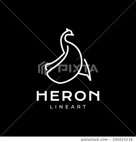 bird fly heron beauty lake line art modern minimalist logo design vector bird fly heron beauty lake line art modern minimalist logo design vector 100824216