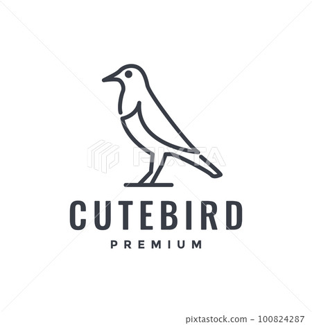 exotic bird little forest perched modern minimal line simple logo design vector exotic bird little forest perched modern minimal line simple logo design vector 100824287