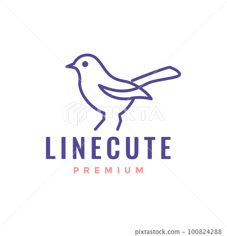 exotic bird little modern minimal line simple logo design vector exotic bird little modern minimal line simple logo design vector 100824288
