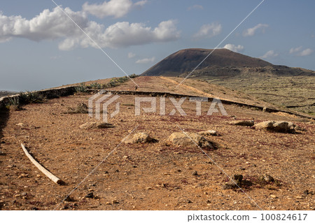Landscape with a mountain, Fuerteventura Landscape with a mountain, Fuerteventura 100824617