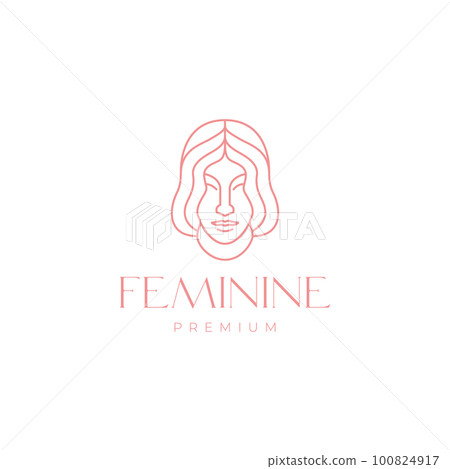 people beauty women face hair care skin treatment salon line minimalist logo design vector people beauty women face hair care skin treatment salon line minimalist logo design vector 100824917