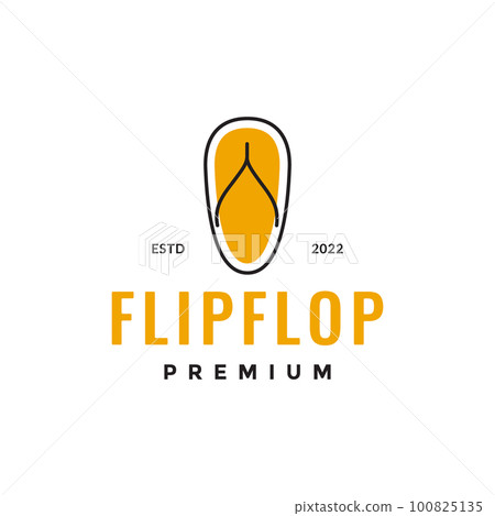 relax day foot flip flop holidays simple logo design vector relax day foot flip flop holidays simple logo design vector 100825135