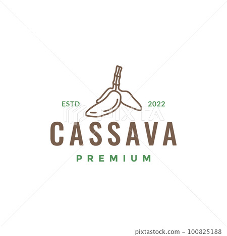 plant root cassava food cooking menu hipster logo design vector plant root cassava food cooking menu hipster logo design vector 100825188