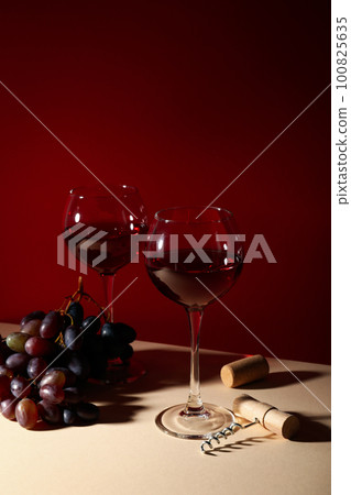 Concept of delicious alcohol drink, tasty wine Concept of delicious alcohol drink, tasty wine 100825635