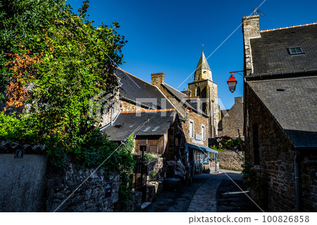 Breton Village Saint Suliac In Department Ille et Vilaine In Brittany, France 100826858