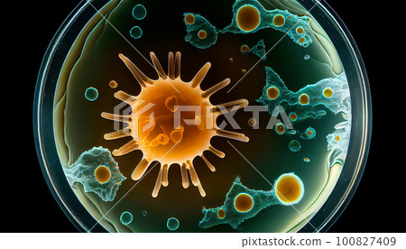 Illustration of viruses 100827409