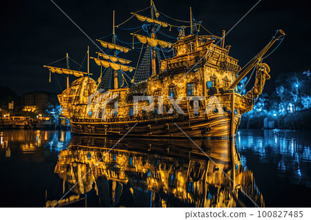 Fighting pirates ships Fighting pirates ships 100827485