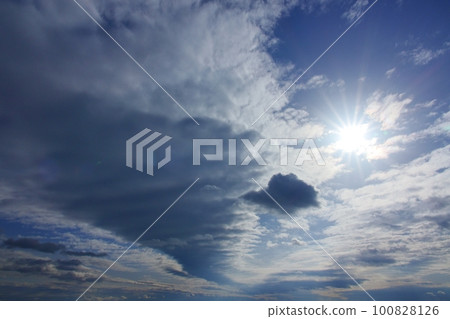 午後的天空,被太陽照亮的各種雲彩・春天・天空限定・230318pm 午後的天空,被太陽照亮的各種雲彩・春天・天空限定・230318pm 100828126