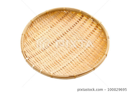 白色背景中的漏勺，炊具 100829695