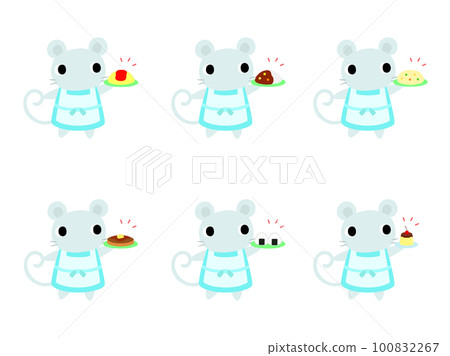 Mouse in the kitchen icon set 2 Mouse in the kitchen icon set 2 100832267