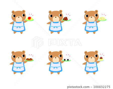 Kitchen bear icon set 2 Kitchen bear icon set 2 100832275