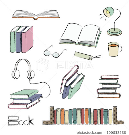 各種書籍插圖顏色 各種書籍插圖顏色 100832288
