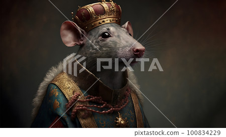 rat king medieval portrait, neural network generated art 100834229