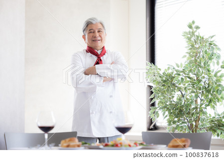 餐廳廚師肖像 餐廳廚師肖像 100837618