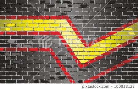 Rubber fetish pride flag on brick wall Rubber fetish pride flag on brick wall 100838122